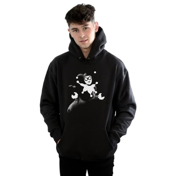 DC Comics Mens Harley Quinn Spot Hoodie