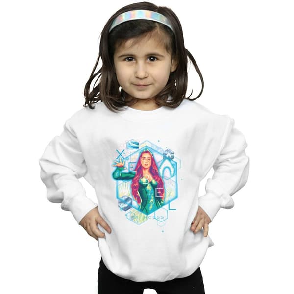 DC Comics Girls Aquaman Mera Geometric Sweatshirt
