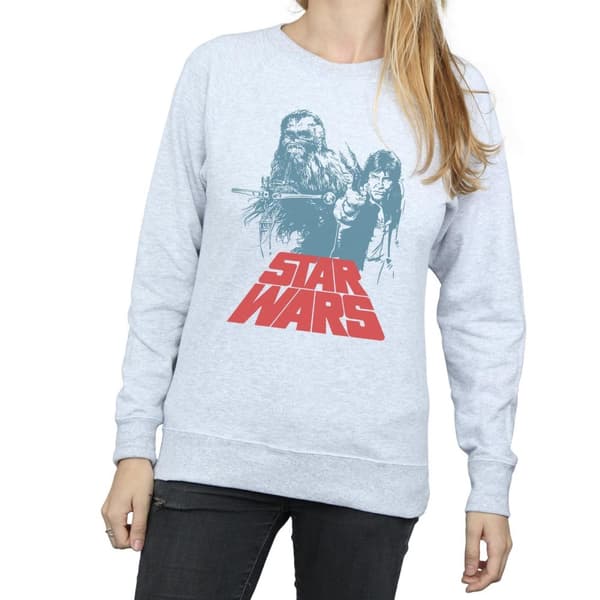 Star Wars Womens/Ladies Han Solo Chewie Duet Sweatshirt