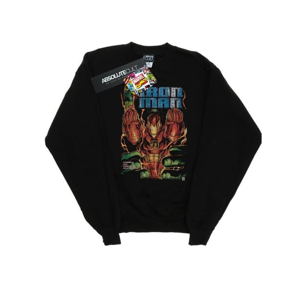 Marvel Mens Iron Man Comic Book Cover Sweatshirt