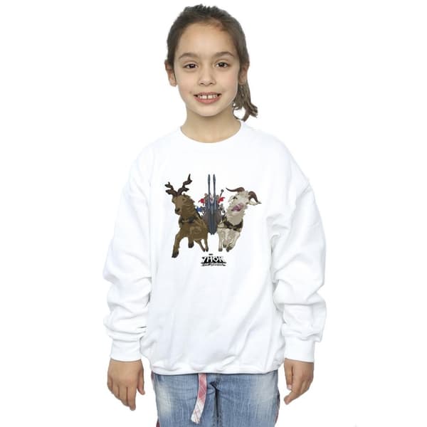 Marvel Girls Thor Love And Thunder - Sweatshirt med vikingaskepp