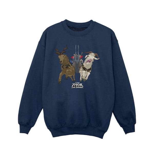 Marvel Girls Thor Love And Thunder - Sweatshirt med vikingaskepp