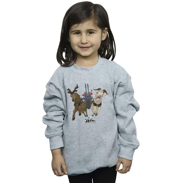 Marvel Girls Thor Love And Thunder - Sweatshirt med vikingaskepp