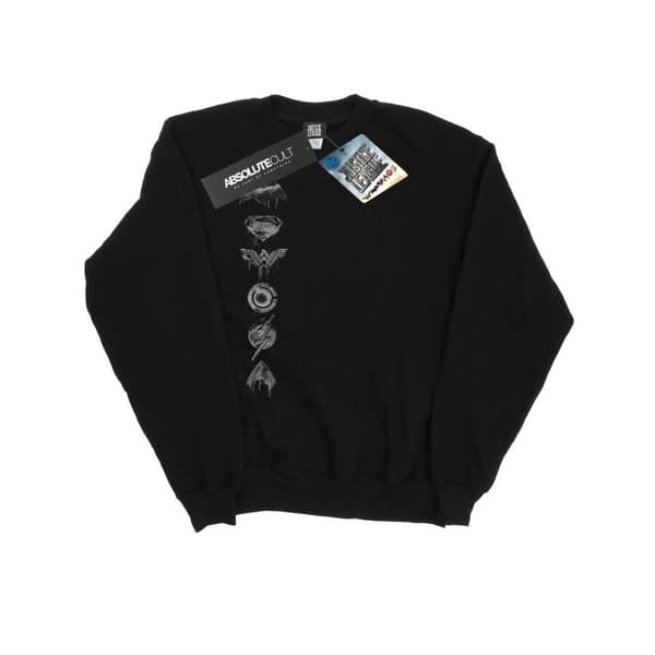 DC Comics Mens Justice League Movie Sprayed Emblems Sweatshirt