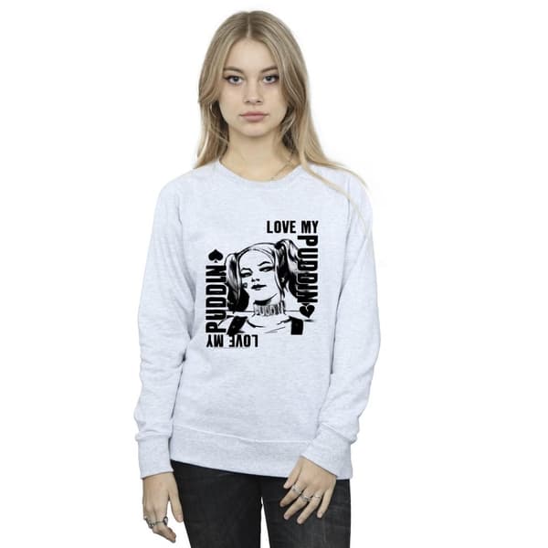 DC Comics Womens/Ladies Suicide Squad Harley Love Puddin Sweatshirt