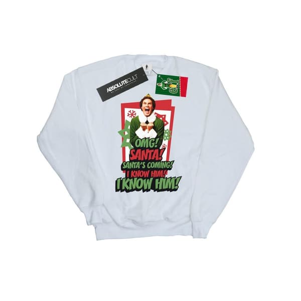 Elf Womens/Ladies OMG Santa Sweatshirt