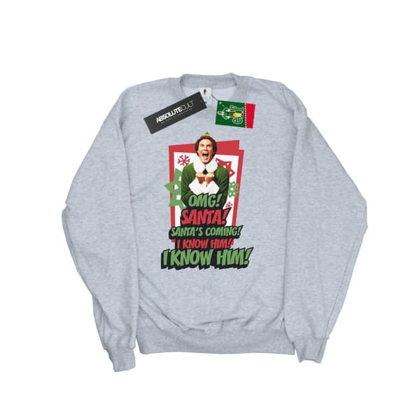 Elf Womens/Ladies OMG Santa Sweatshirt
