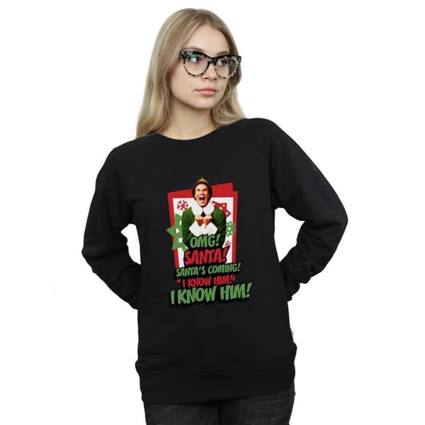 Elf Womens/Ladies OMG Santa Sweatshirt