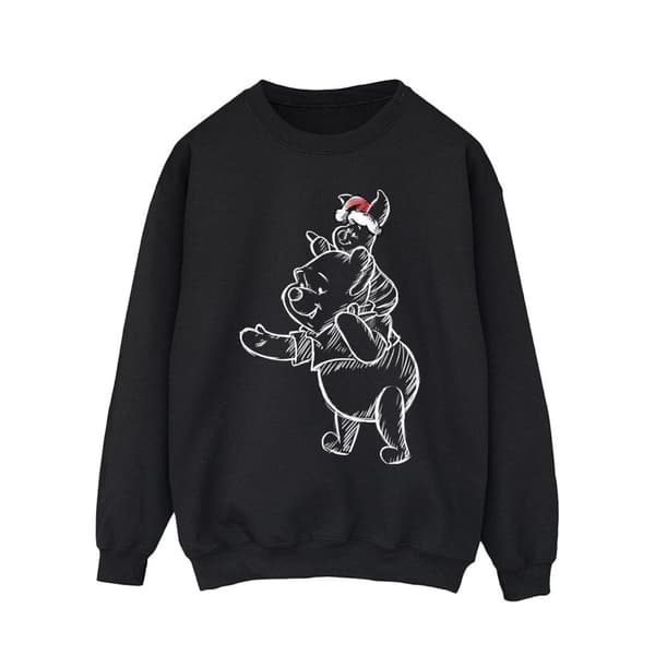 Disney Mens Winnie The Pooh Piglet Christmas Sweatshirt