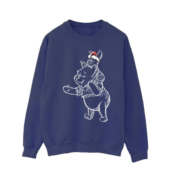 Disney Mens Winnie The Pooh Piglet Christmas Sweatshirt