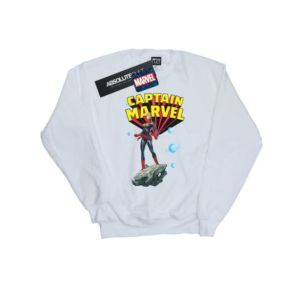 Marvel Boys Captain Marvel Space Pose Sweatshirt