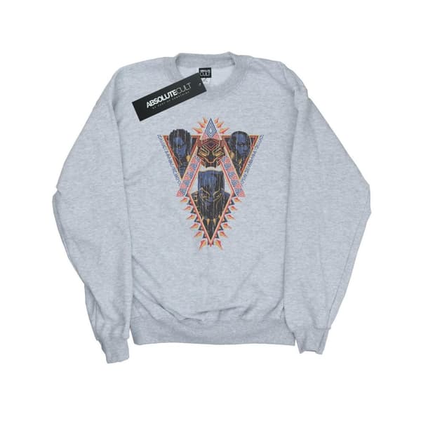 Marvel Dam/Tjej Svart Panther Tribal Heads Sweatshirt