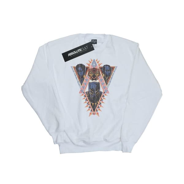 Marvel Dam/Tjej Svart Panther Tribal Heads Sweatshirt