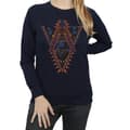 Miniatyrbild 3 av 5: Marvel Dam/Tjej Svart Panther Tribal Heads Sweatshirt