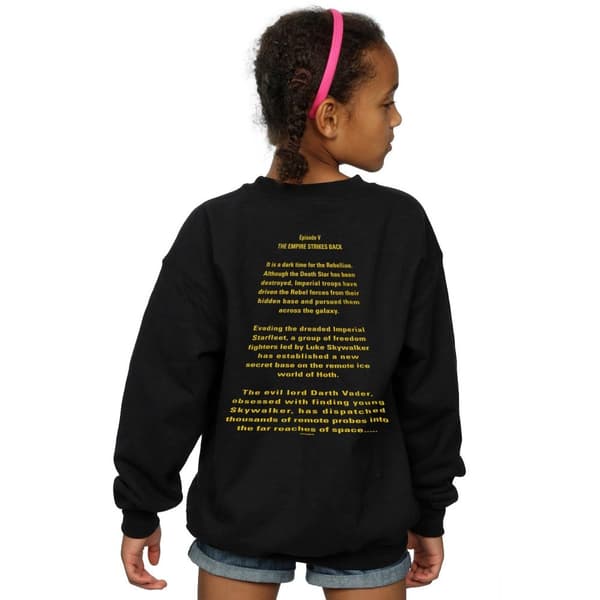 Star Wars Girls The Empire Strikes Back Opening Crawl Badge Sweatshirt