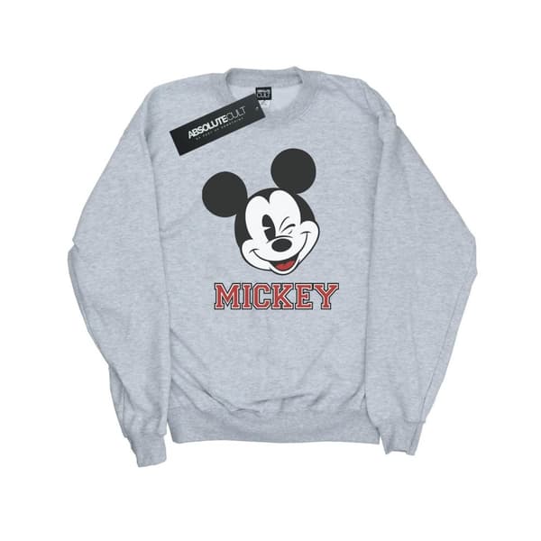 Disney Womens/Ladies Mickey Mouse Face Sweatshirt
