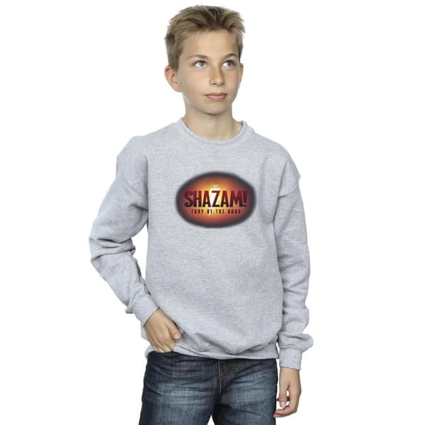 DC Comics Boys Shazam Fury Of The Gods 3D Logo Flare Sweatshirt