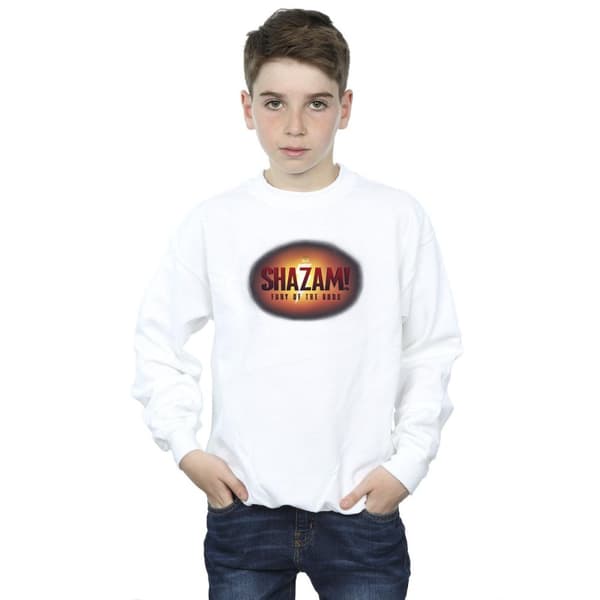DC Comics Boys Shazam Fury Of The Gods 3D Logo Flare Sweatshirt