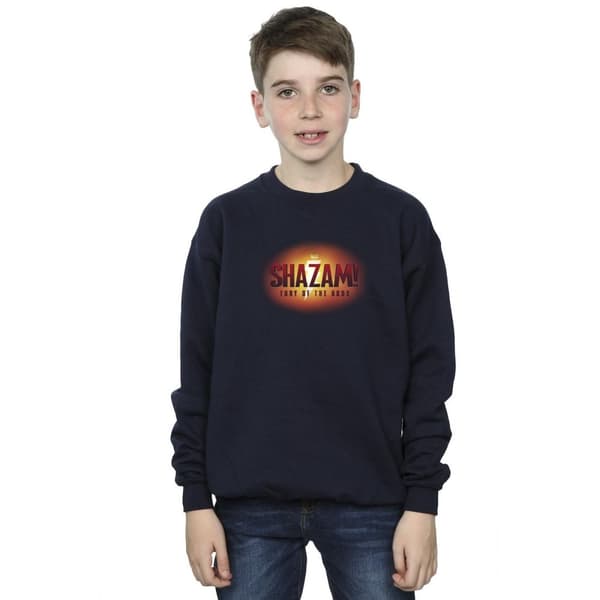 DC Comics Boys Shazam Fury Of The Gods 3D Logo Flare Sweatshirt