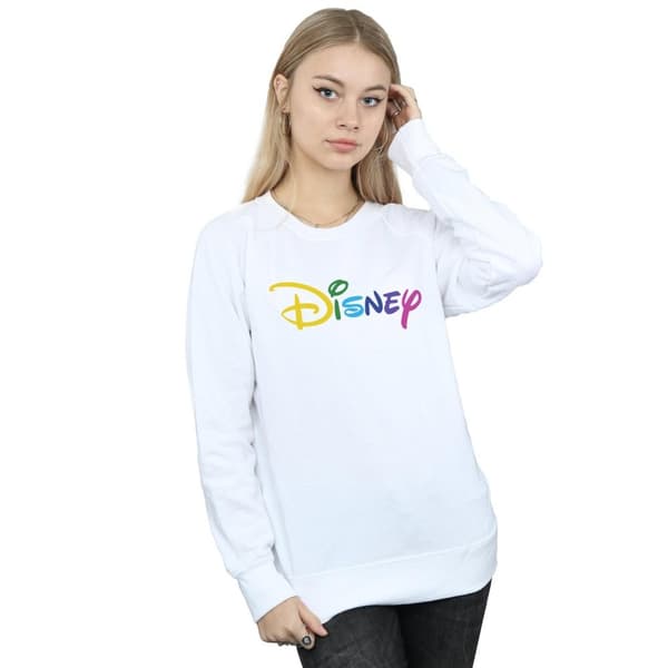 Disney Sweatshirt med färglogotyp för kvinnor/damer