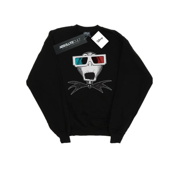 Disney Dam/Tjej Nightmare Before Christmas Jack Skellington - Sweatshirt med 3D-glasögon