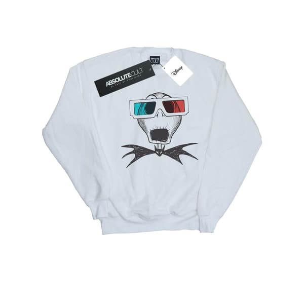 Disney Dam/Tjej Nightmare Before Christmas Jack Skellington - Sweatshirt med 3D-glasögon