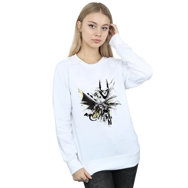 DC Comics Dam/kvinnor Batman Batface Splash Sweatshirt
