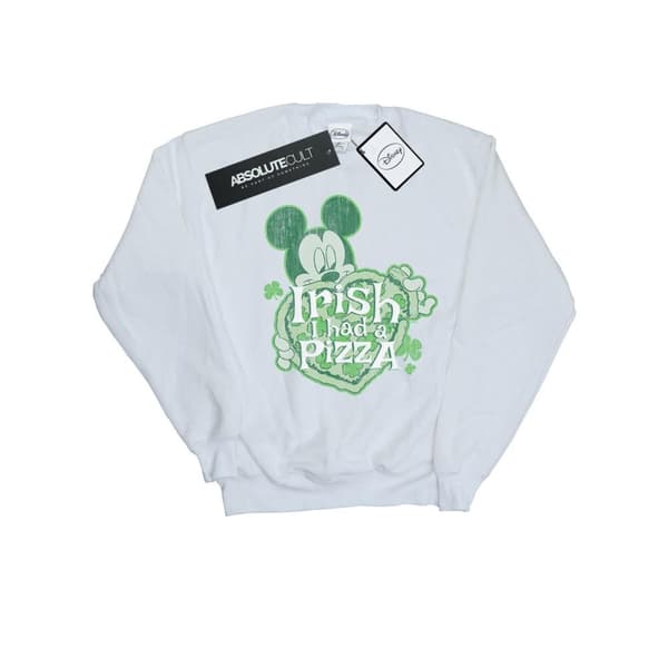 Disney Girls Mickey Mouse Shamrock Pizza Sweatshirt