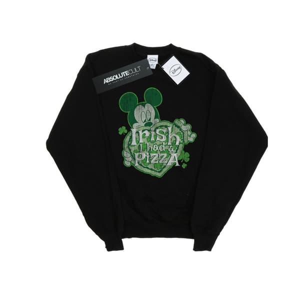 Disney Girls Mickey Mouse Shamrock Pizza Sweatshirt