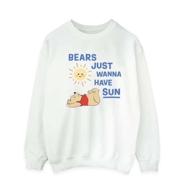 Disney Mens Winnie The Pooh Bears Just Wanna Have Sun Sweatshirt