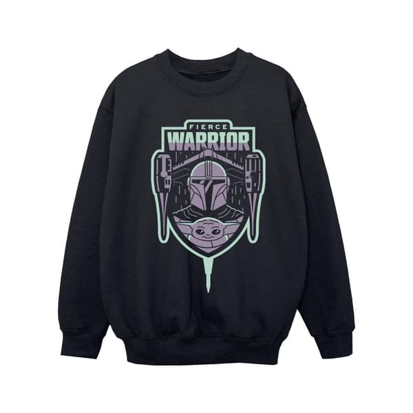Star Wars Girls The Mandalorian Fierce Warrior Patch Sweatshirt
