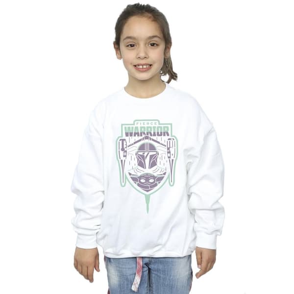 Star Wars Girls The Mandalorian Fierce Warrior Patch Sweatshirt