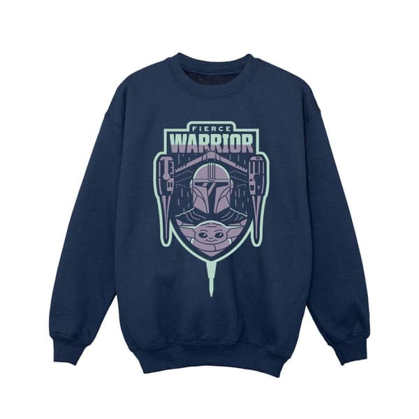 Star Wars Girls The Mandalorian Fierce Warrior Patch Sweatshirt