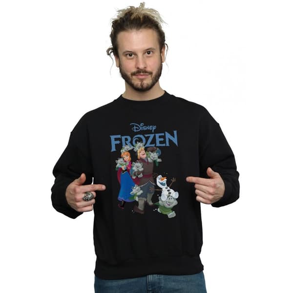 Disney Mens Frozen Happy Trolls Sweatshirt
