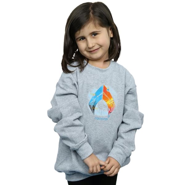 DC Comics Sweatshirt med tropisk logotyp från Aquaman för flickor