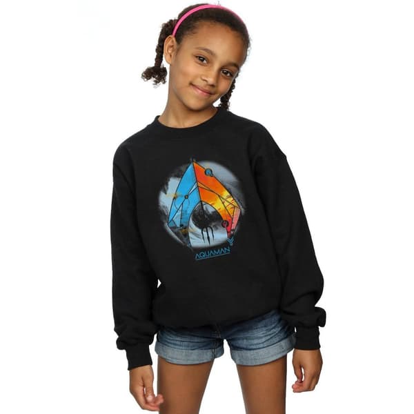 DC Comics Sweatshirt med tropisk logotyp från Aquaman för flickor