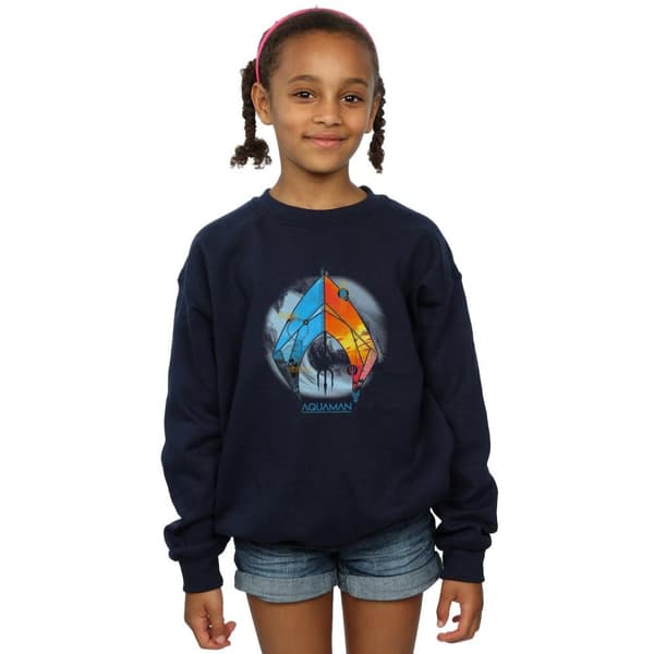 DC Comics Sweatshirt med tropisk logotyp från Aquaman för flickor