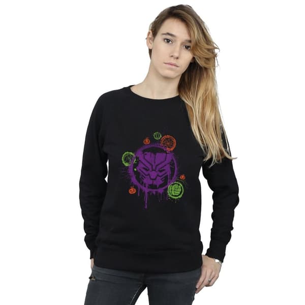 Marvel Womens/Ladies Avengers Panther Halloween Icon Sweatshirt
