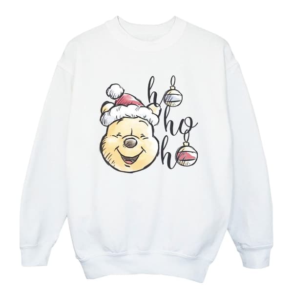 Disney Winnie the Pooh Ho Ho Ho Baubles-tröja för flickor White 3-4 Years