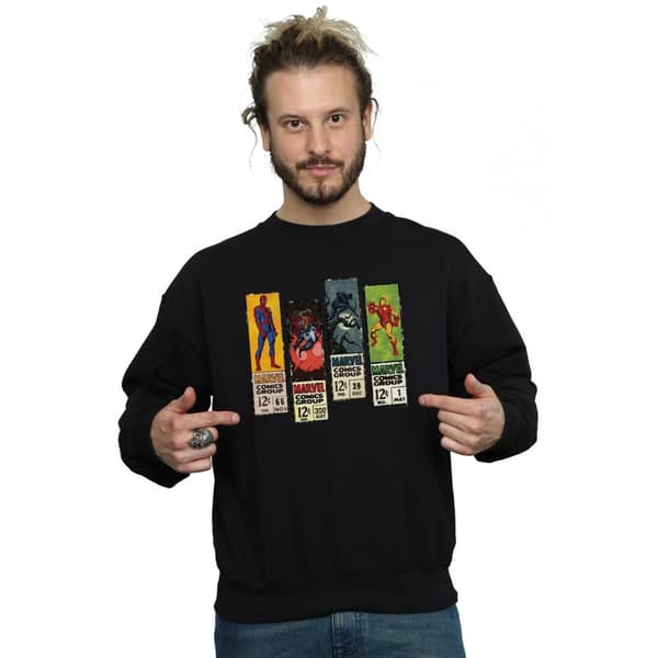 Marvel Sweatshirt med seriestrippar för herrar