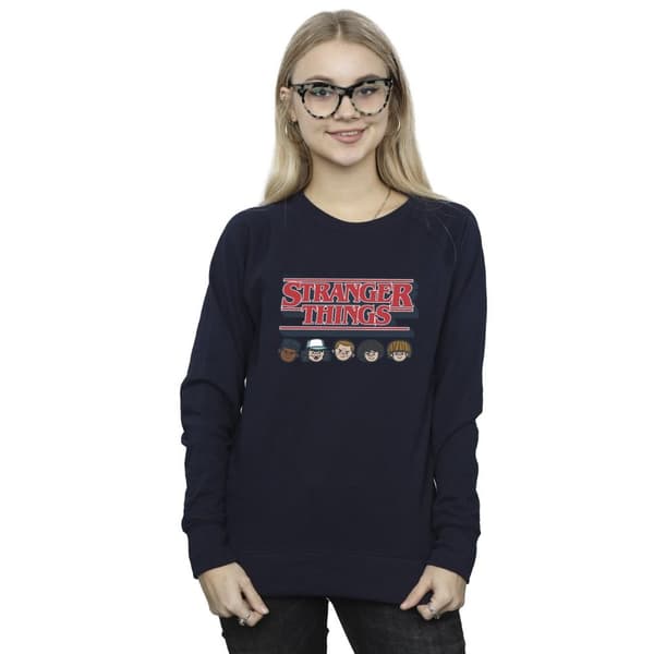 Netflix Womens/Ladies Stranger Things Caricature Logo Sweatshirt