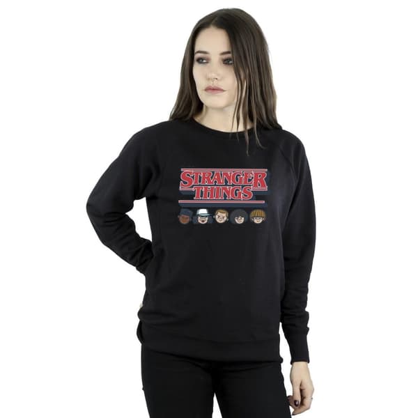 Netflix Womens/Ladies Stranger Things Caricature Logo Sweatshirt