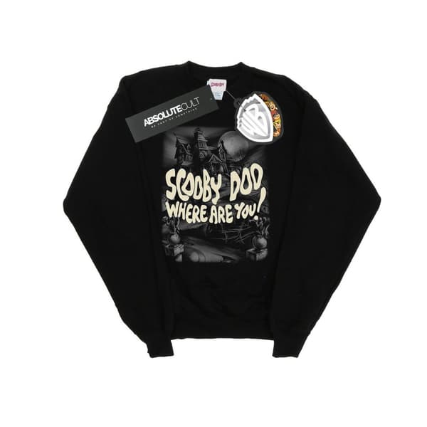 Scooby Doo Girls Scary Castle Sweatshirt Black 9-11 Years