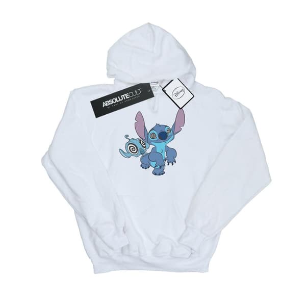 Disney Mens Lilo And Stitch Hypnotized Hoodie White L