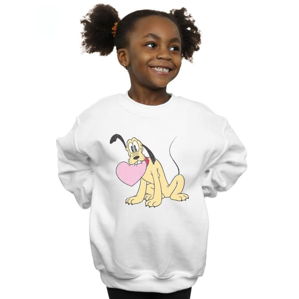 Disney Girls Pluto Love Heart Sweatshirt