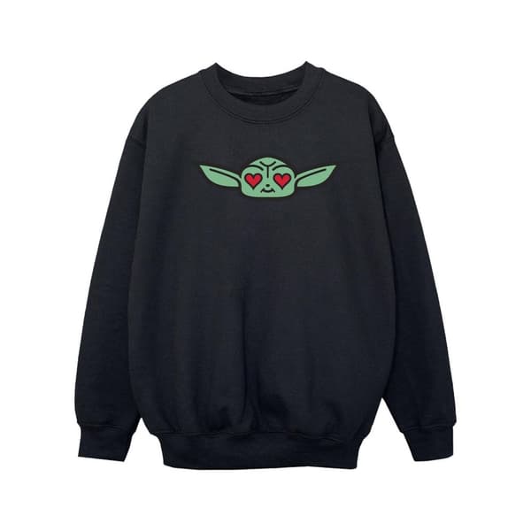 Star Wars Girls The Mandalorian Grogu Hjärta Ögon Sweatshirt