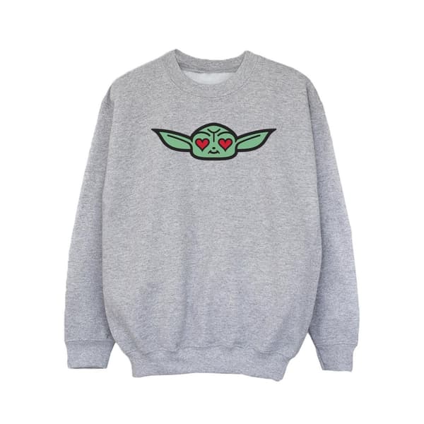 Star Wars Girls The Mandalorian Grogu Hjärta Ögon Sweatshirt