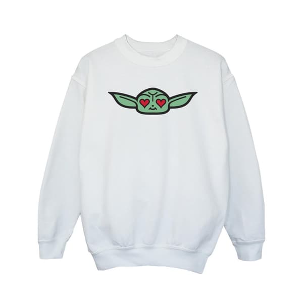 Star Wars Girls The Mandalorian Grogu Hjärta Ögon Sweatshirt