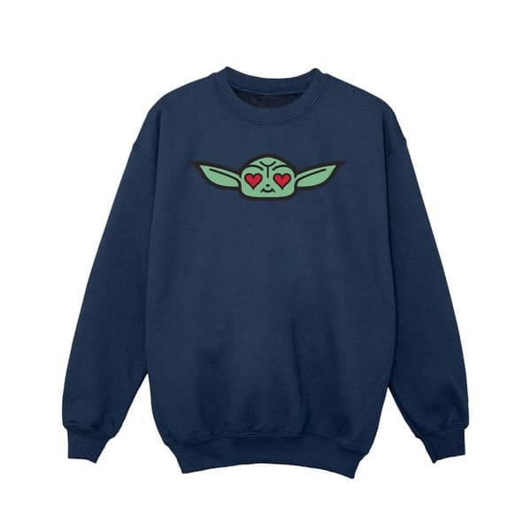 Star Wars Girls The Mandalorian Grogu Hjärta Ögon Sweatshirt