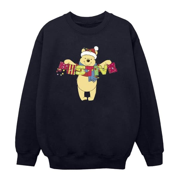 Disney Girls Winnie The Pooh Festive Sweatshirt
